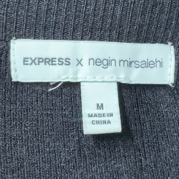 Express High Waisted Knit Sweater Midi Skirt Stripes Women’s Size Medium M - Picture 4 of 7